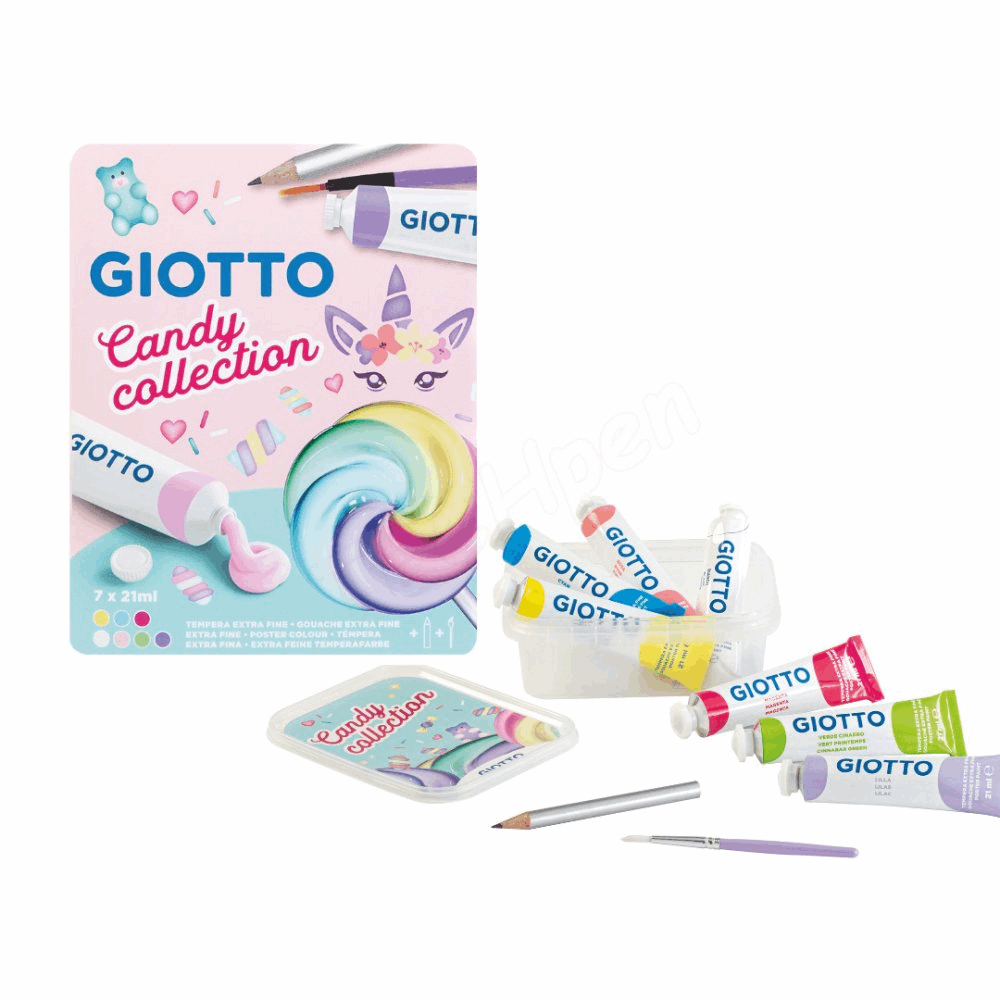 GIOTTO BOX 7x21ml POSTER PAINT TUBES CANDY 000302100