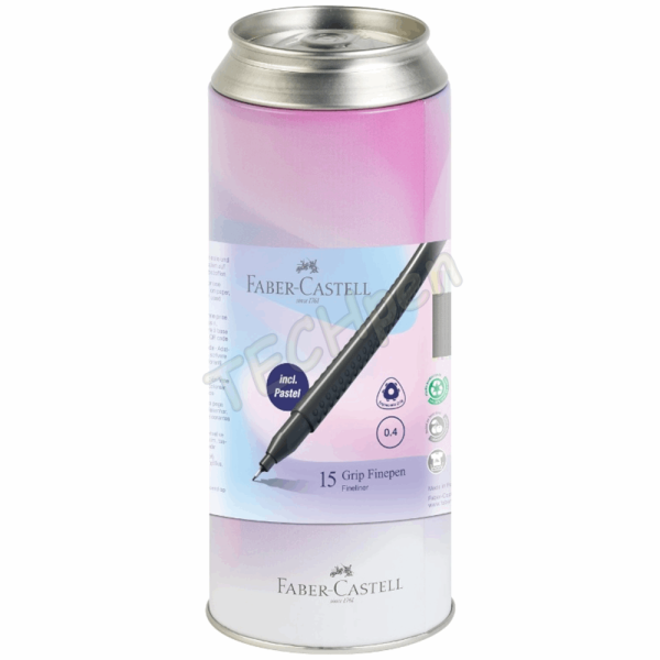 FABER CASTELL ΜΑΡΚΑΔΟΡΑΚΙ ΓΡΑΦΗΣ GRIP FINEPEN OF151617 ΜΕΤΑΛΛΙΚΗ ΚΑΣΕΤΙΝΑ ΑΝΑΨΥΚΤΙΚΟ ΣΕΤ 15τμχ 12310966