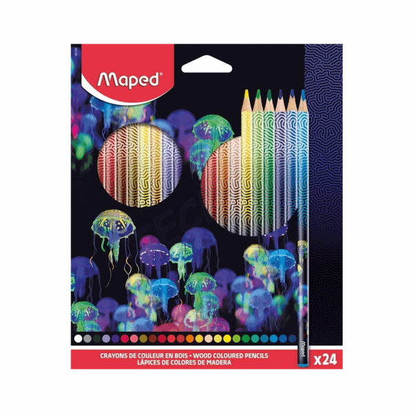 MAPED ΣΧΟΛΙΚΕΣ ΞΥΛΟΜΠΟΓΙΕΣ DEEPSEA ΣΕΤ 24τμχ 831705