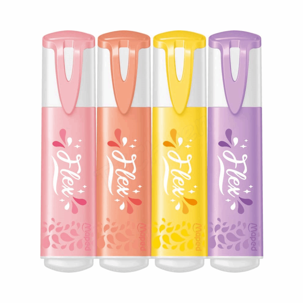 MAPED ΥΠΟΓΡΑΜΜΙΣΤΗΣ FLEX PASTEL LETTERING BLISTER X 4 740308