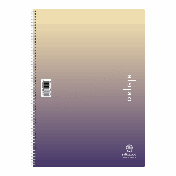 SALKO ΤΕΤΡΑΔΙΟ ΣΠΙΡΑΛ ORIGIN 21X29/240σελ. 4θ 5889