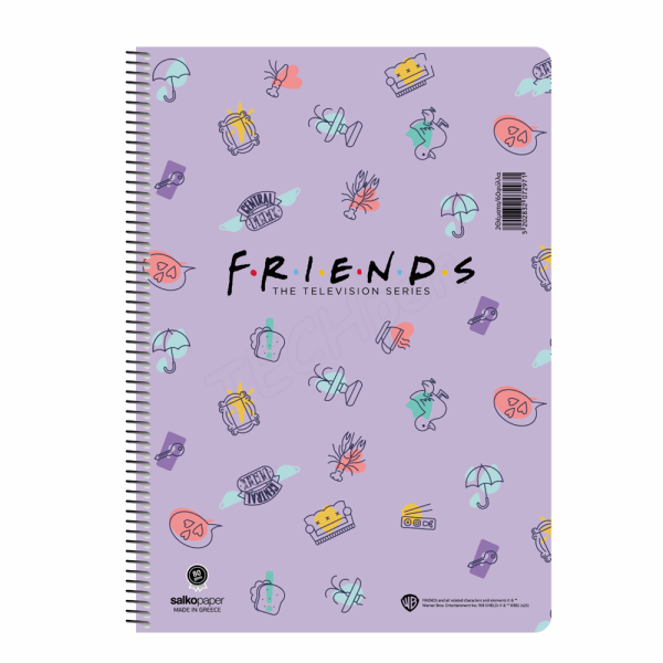 SALKO ΤΕΤΡΑΔΙΟ ΣΠΙΡΑΛ FRIENDS CENTRAL PERK 21X29/240σελ. 4θ 7299