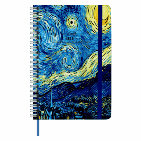 SALKO ΣΗΜΕΙΩΜΑΤΑΡΙΟ VAN GOGH ΣΠΙΡΑΛ & ΛΑΣΤΙΧΟ Α5 4060