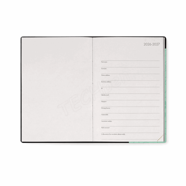 LEGAMI AG2716022 16-MONTH DIARY 2027 - BOTANIC GARDEN - MEDIUM - DAILY