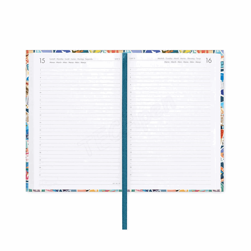 LEGAMI AG2716042 16-MONTH DIARY 2027 - TRAVEL - STICKERS - MEDIUM - DAILY