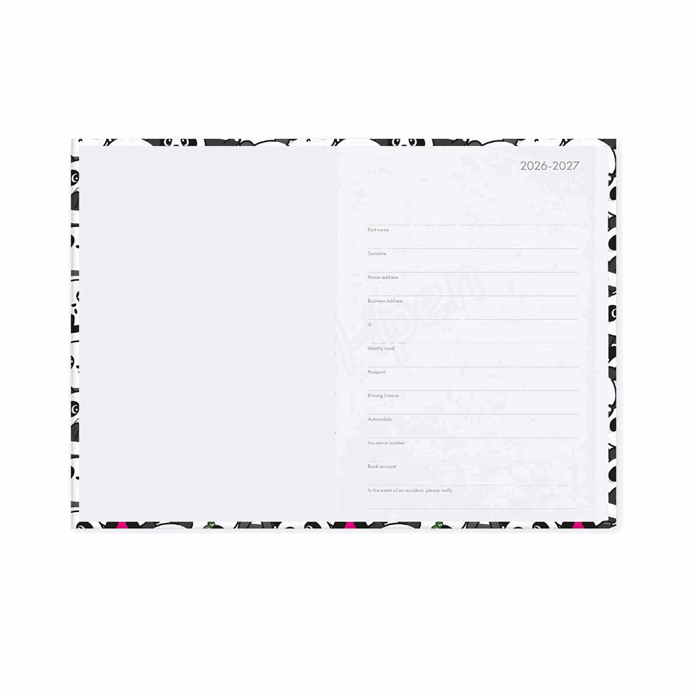LEGAMI AG2716046 16-MONTH DIARY 2027 - PANDA - MEDIUM - DAILY