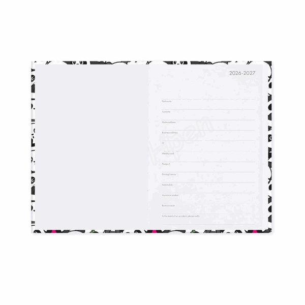 LEGAMI AG2716046 16-MONTH DIARY 2027 - PANDA - MEDIUM - DAILY