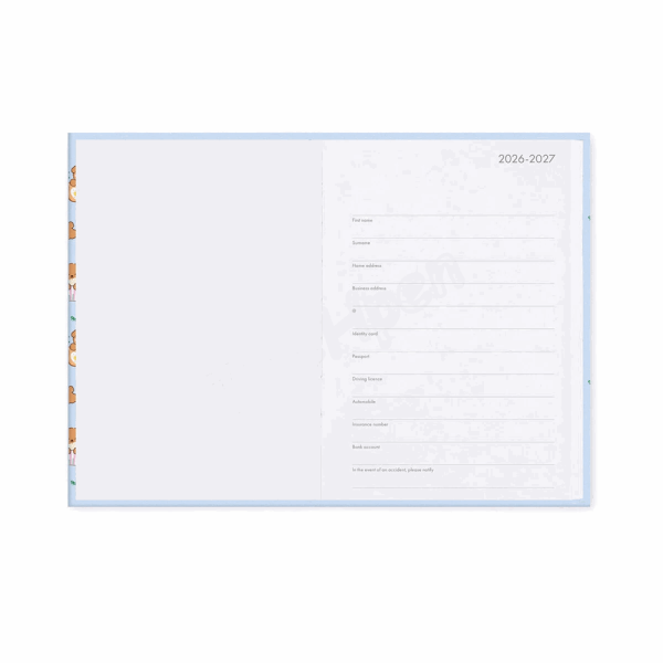 LEGAMI AG2716051 16-MONTH DIARY 2027 - DOG - POODLE - MEDIUM - DAILY