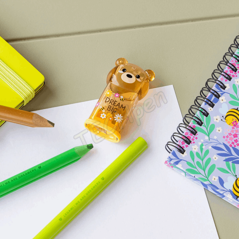 LEGAMI BTS 2026 - PSKT0002 TEDDY BEAR PENCIL SHARPENER - PENCIL SHARPENER W/CONT. - TO BE