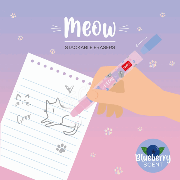 LEGAMI BTS 2026 - STEP0001 MEOW-STACKABLE ERASERS - KITTY - TO BE DEFINED - TO BE DEFINED