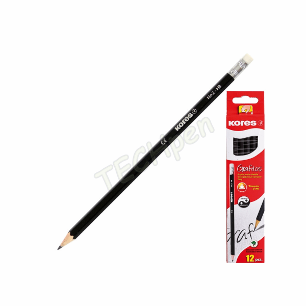 KORES ΜΟΛΥΒΙ ΗΒ ΜΕ ΓΟΜΑ ΜΑΥΡΟ KOR92672