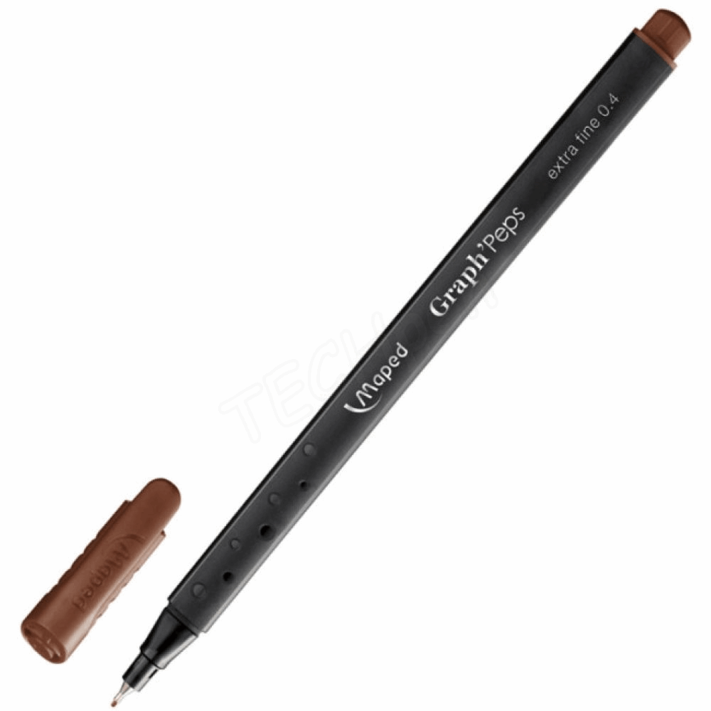 MAPED ΜΑΡΚΑΔΟΡΑΚΙ ΓΡΑΦΗΣ GRAPH PEPS FINE 0.4mm ΚΑΦΕ ΣΚΟΥΡΟ 749112