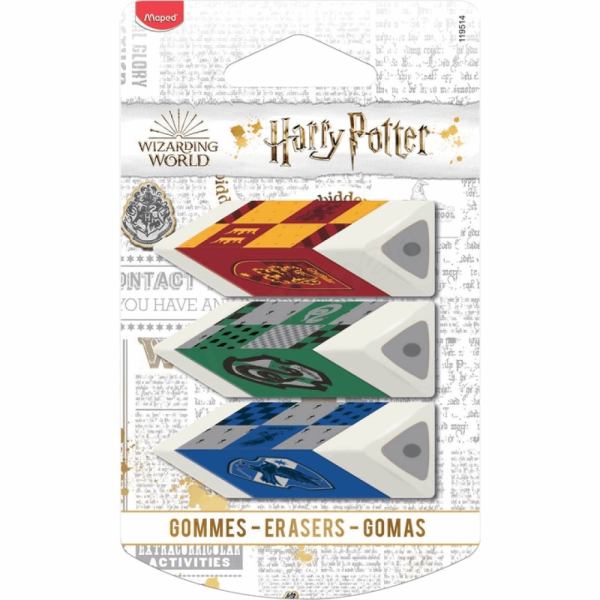 MAPED ΣΕΤ ΓΟΜΑ ΠΥΡΑΜΙΔΑ HARRY POTTER 3τμχ 119514