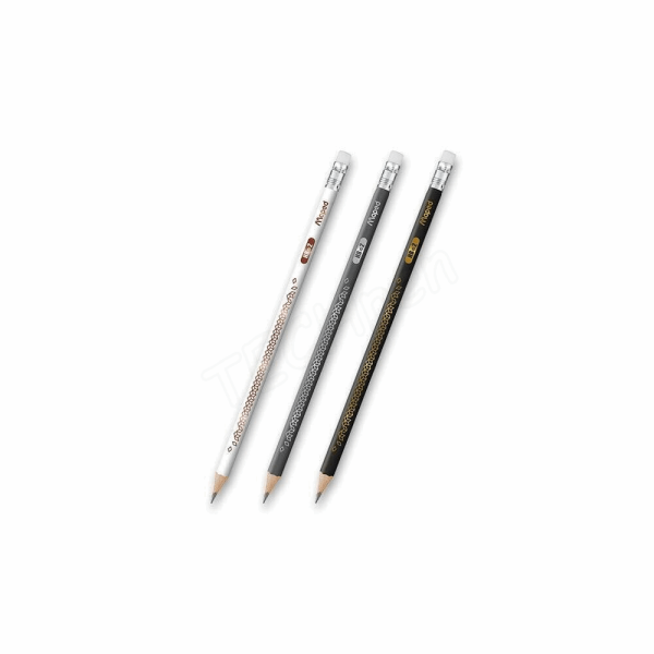 MAPED ΜΟΛΥΒΙ HB ME ΓΟΜΑ BLACK PEPS DECO 851760
