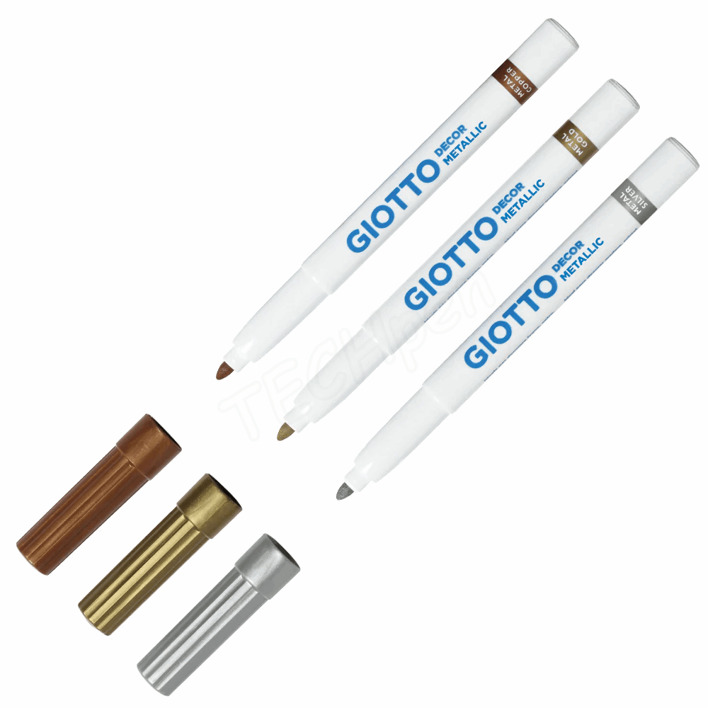 GIOTTO ΜΑΡΚΑΔΟΡΟΣ DECOR METALLIC ΚΑΦΕ PERMANENT WATER BASED INK 052450000
