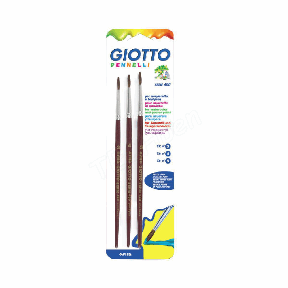 GIOTTO ΠΙΝΕΛΟ ΣΤΡΟΓΓΥΛΟ 400 3τμχ Νο 3,4,5 000027100
