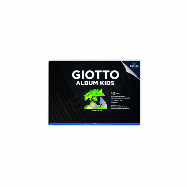 GIOTTO ALBUM KIDS ΜΠΛΟΚ CANSON ΜΑΥΡΟ ΧΑΡΤΟΝΙ Α4(21Χ30) 10φ 220γρ 000580600