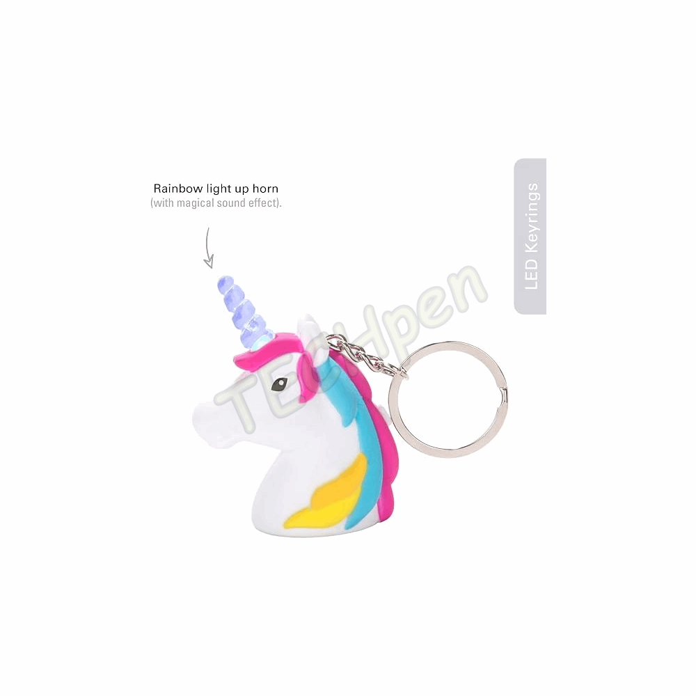 KIKKERLAND UNICORN LED KEYCHAIN