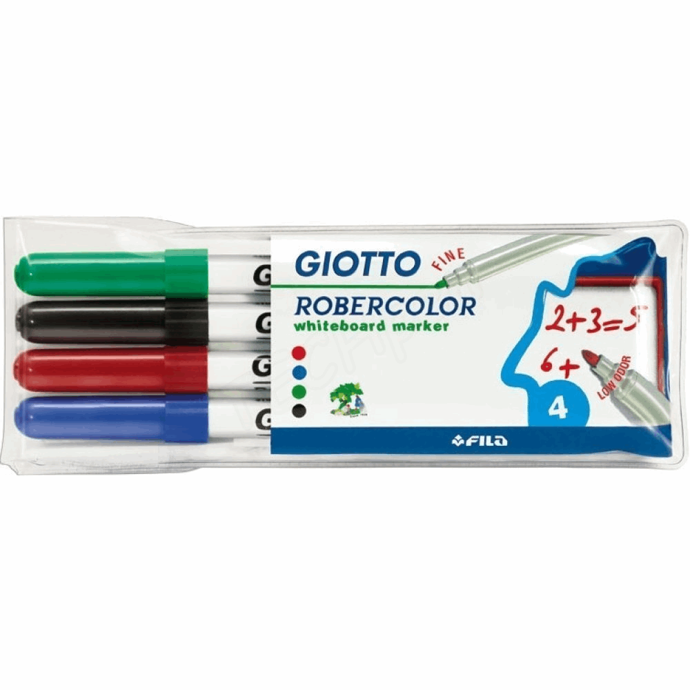GIOTTO ΜΑΡΚΑΔΟΡΟΣ ΑΣΠΡΟΠΙΝΑΚΑ ROBERCOLOR ΜΕΣΑΙΟΣ 4 ΧΡΩΜΑΤΑ 000413300