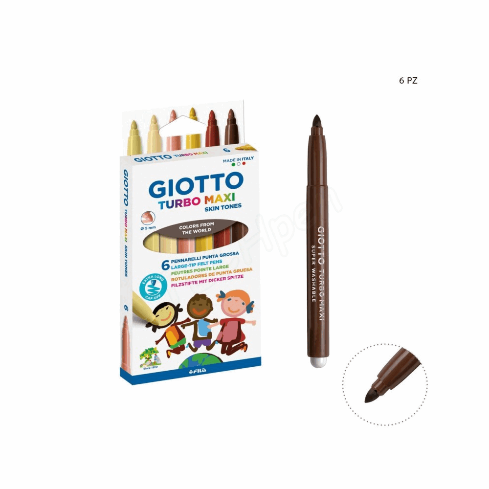 GIOTTO TURBO COLOR SKIN TONES 6τμχ 0.5mm 000527000