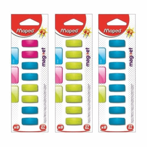MAPED ΜΑΓΝΗΤΕΣ ΟΡΘΟΓΩΝΙΑ 27mm 8τμχ