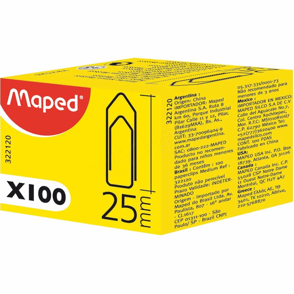 MAPED ΣΥΝΔΕΤΗΡΕΣ ΜΕΣΑΙΟΥ ΜΕΓΕΘΟΥΣ 25mm 100τμχ 322120