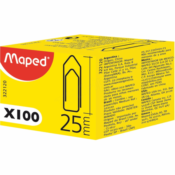 MAPED ΣΥΝΔΕΤΗΡΕΣ ΜΕΣΑΙΟΥ ΜΕΓΕΘΟΥΣ 25mm 100τμχ 322120