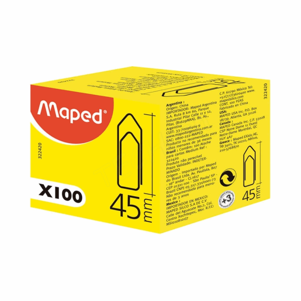 MAPED ΣΥΝΔΕΤΗΡΕΣ ΜΕΣΑΙΟΥ ΜΕΓΕΘΟΥΣ 45mm 100τμχ 322420