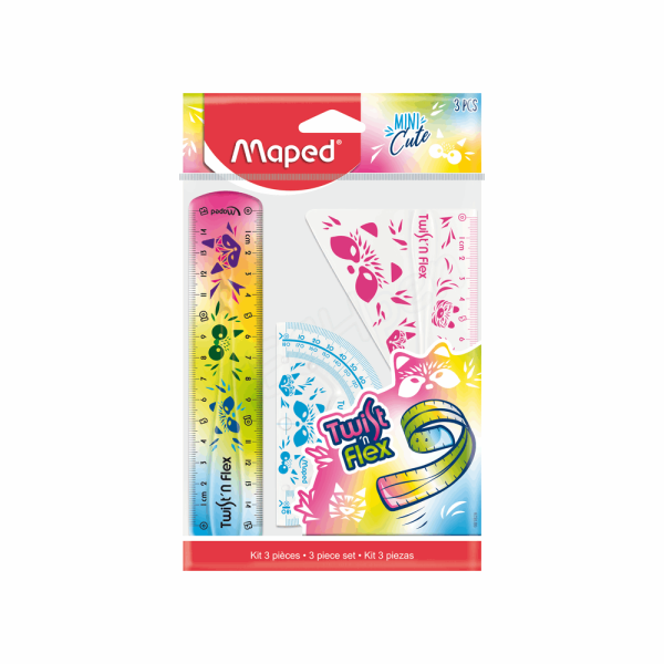 MAPED ΣΕΤ ΓΕΩΜΕΤΡΙΚΩΝ ΟΡΓΑΝΩΝ MINI CUTE TWIST NFLEX 15cm 3τμχ 981828