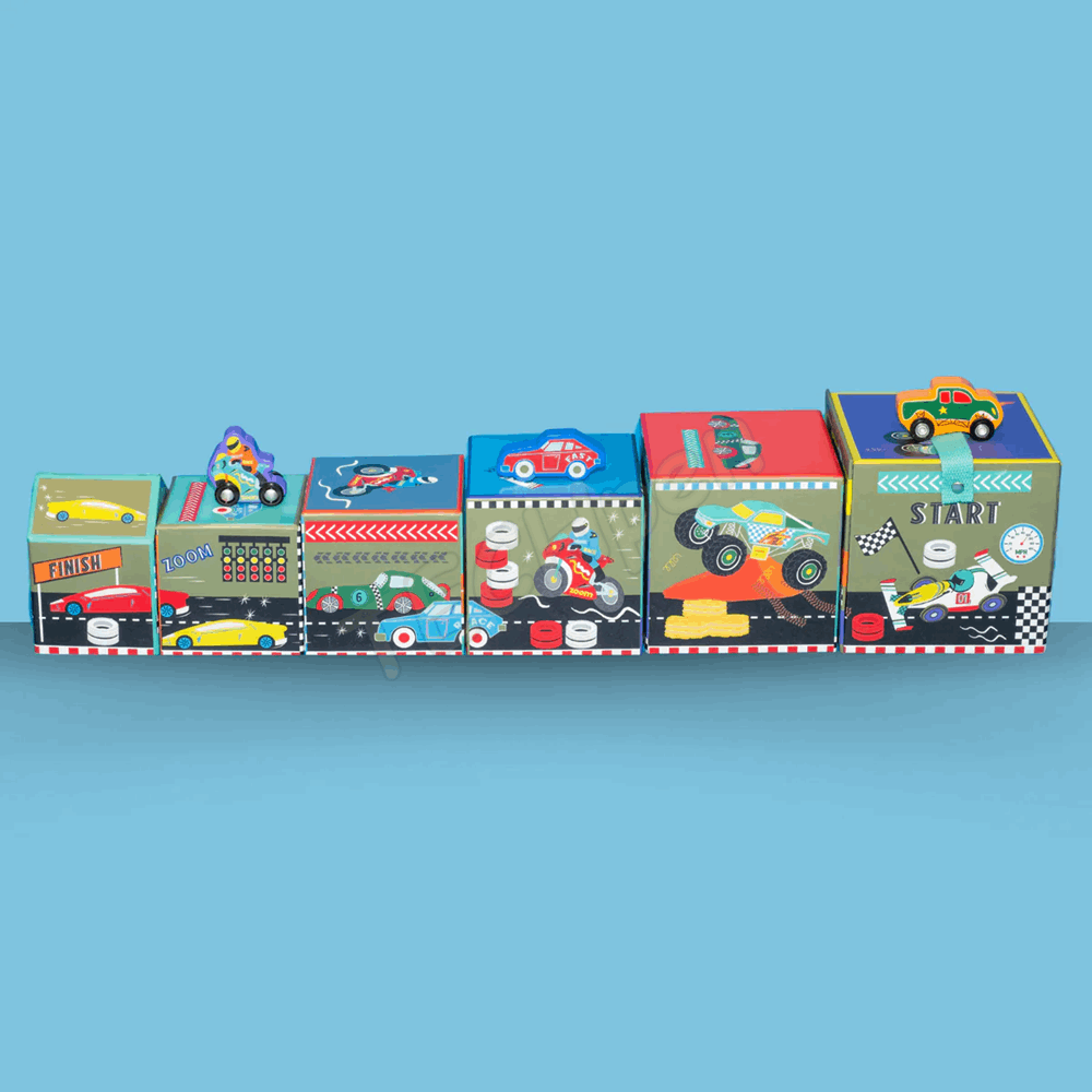 FLOSS&ROCK  Cars Stacking Cubes *NEW* 49P6070