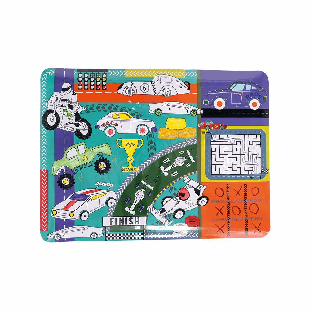 FLOSS&ROCK  Cars Colouring Fun and Games Mat *NEW* 49P6075