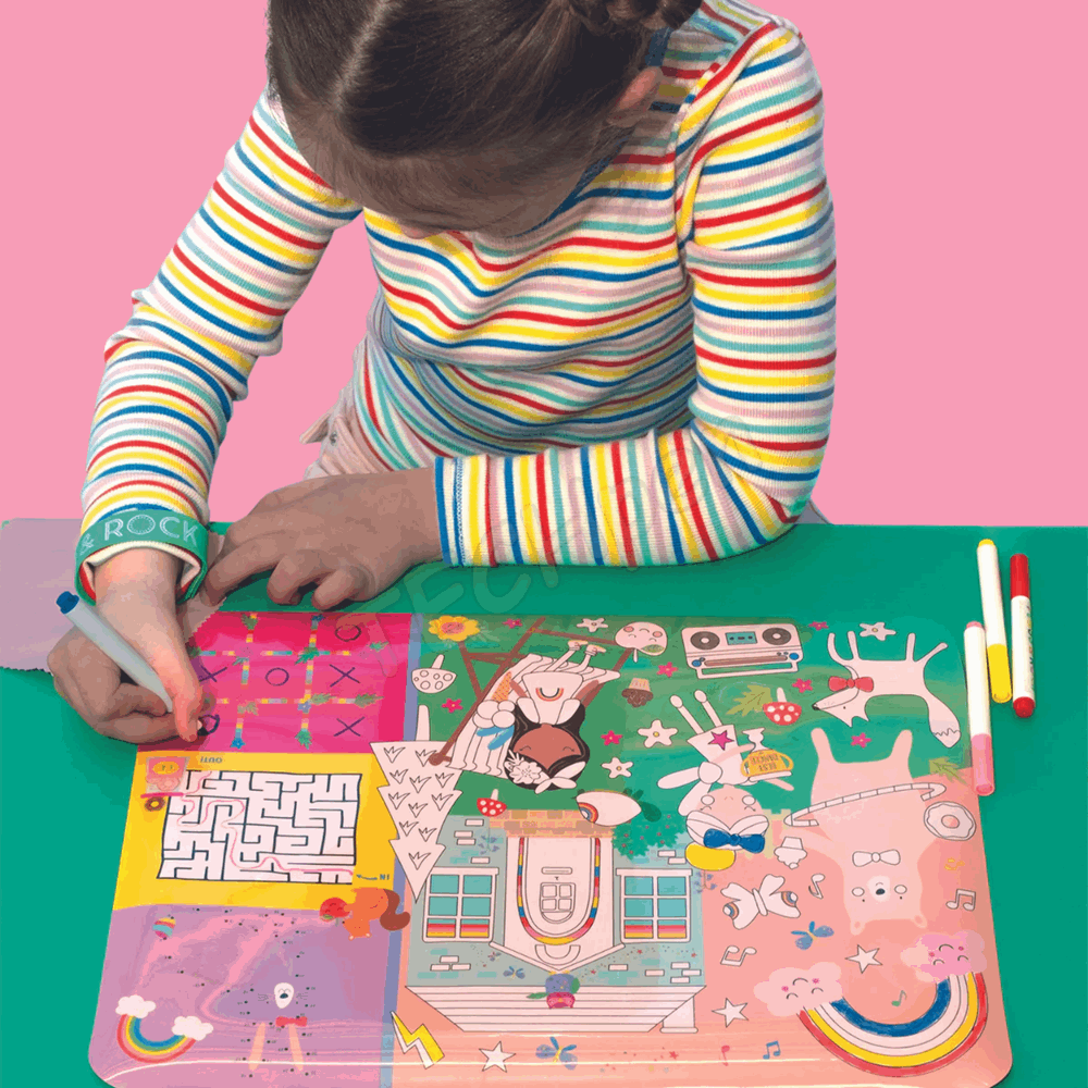 FLOSS&ROCK  Cars Colouring Fun and Games Mat *NEW* 49P6075
