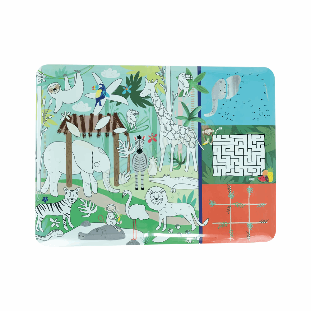 FLOSS&ROCK  Jungle Colouring Fun and Games Mat *NEW* 49P6077