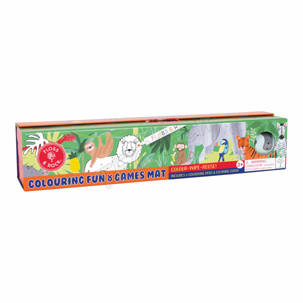 FLOSS&ROCK  Jungle Colouring Fun and Games Mat *NEW* 49P6077
