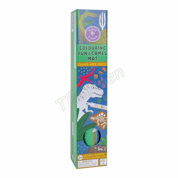 FLOSS&ROCK  Dino Colouring Fun and Games Mat *NEW* 49P6078
