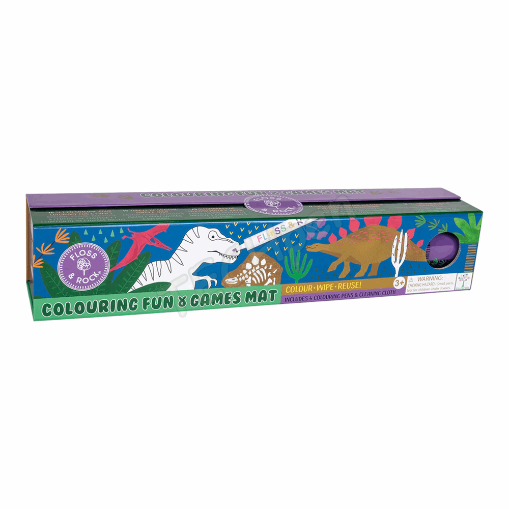 FLOSS&ROCK  Dino Colouring Fun and Games Mat *NEW* 49P6078