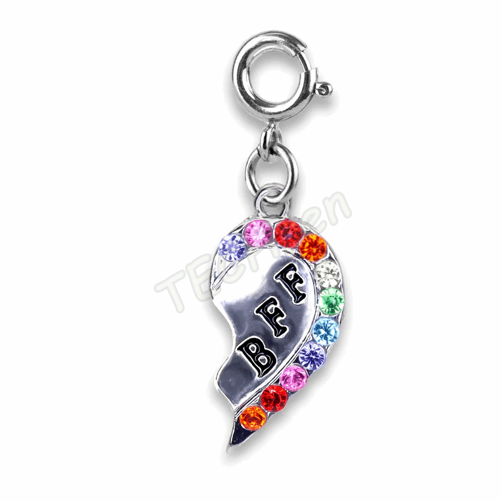 CHARM IT! SILVER BFF BROKEN HEART CHARM CT03-02