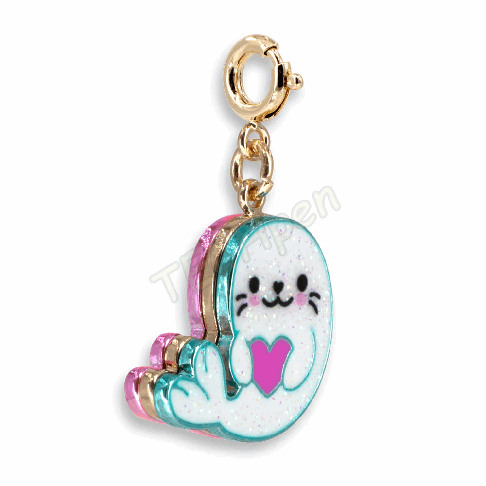 CHARM IT! Gold Glitter Seal Charm CT02-26