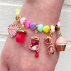 CHARM IT! Gold Pastel Heart Stretch Bead Bracelet CT08-06