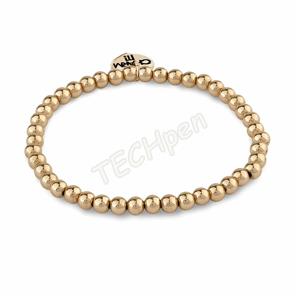 CHARM IT! CHARM IT! Gold Multi Cube Stretch Bead Bracelet CT08-04