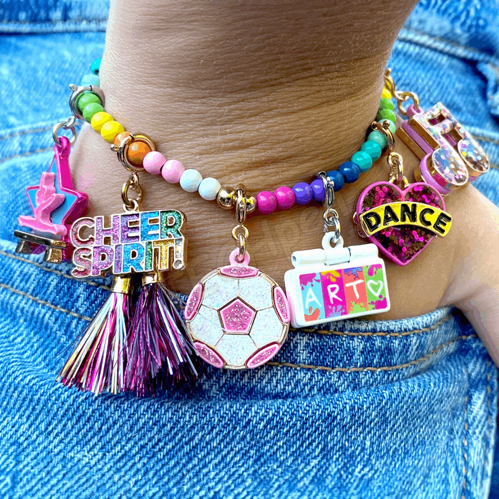 CHARM IT! GOLD GLITTER DANCE HEART CT01-41