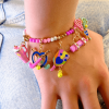CHARM IT! Gold Pink Stretch Bead Bracelet CT08-09