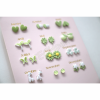 Yuko.B Σκουλαρίκια - A Year of Green Poetry 12 Ζευγάρια - YB-500-316