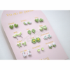 Yuko.B Σκουλαρίκια - A Year of Green Poetry 12 Ζευγάρια - YB-500-316