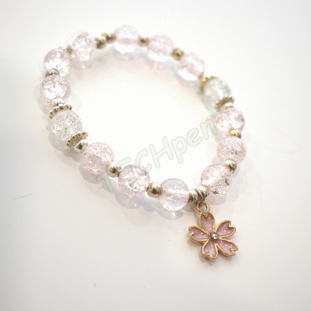 Yuko.B Βραχιόλι με Χάνδρες - Pink Peony - YB-500-087