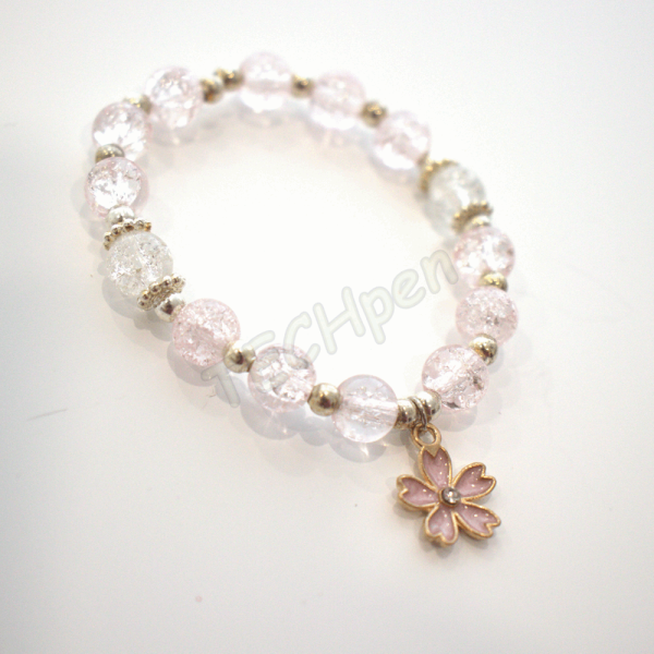 Yuko.B Βραχιόλι με Χάνδρες - Pink Peony - YB-500-087