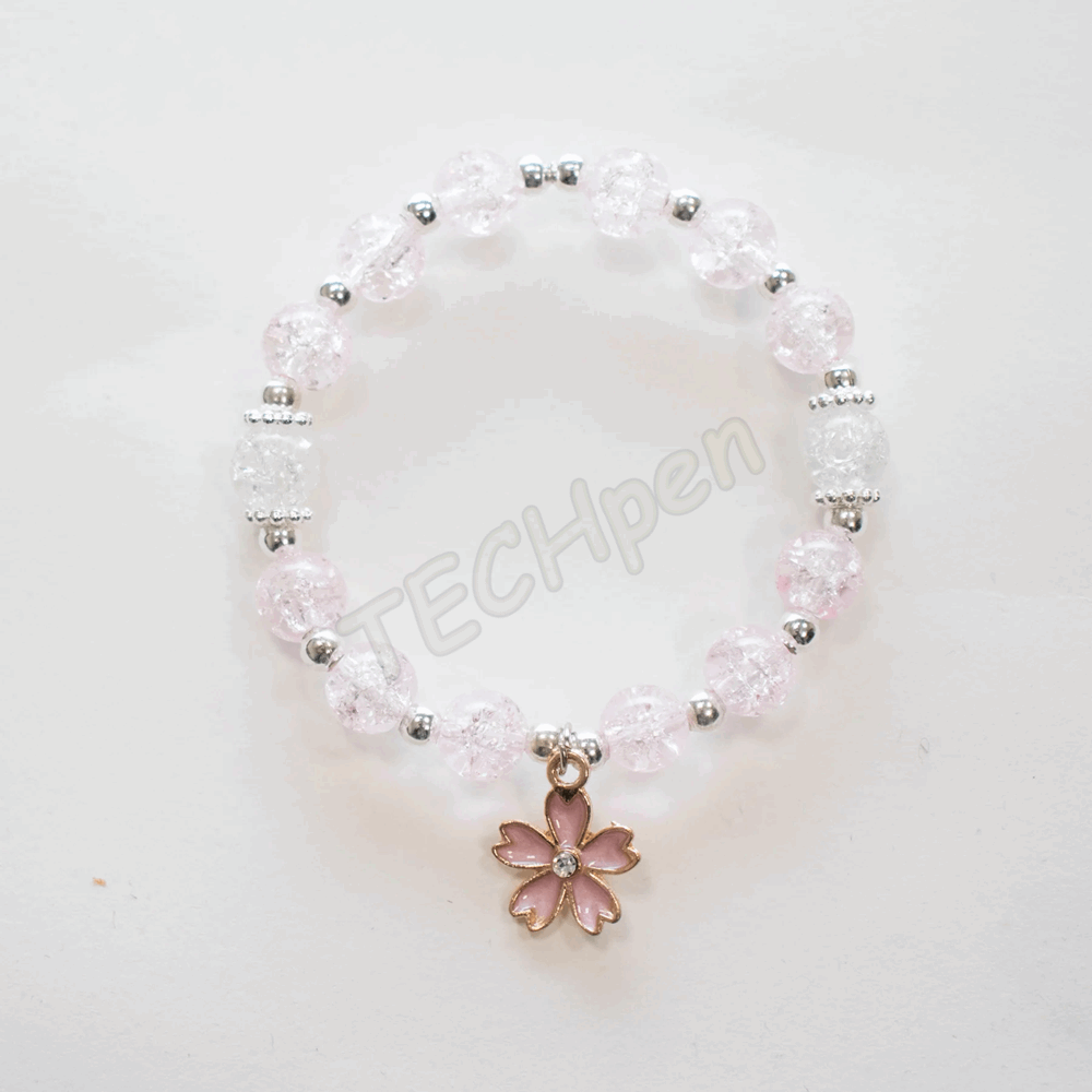 Yuko.B Βραχιόλι με Χάνδρες - Pink Peony - YB-500-087
