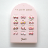 Yuko.B Σκουλαρίκια  A Year of Pink Poetry 12 Ζευγάρια - YB-500-311