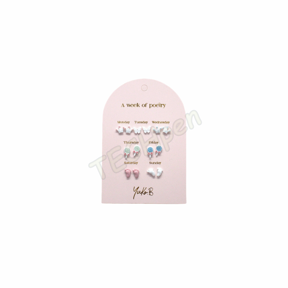 Yuko.B Σκουλαρίκια - A Week of Poetry - Baby Shower 7 Ζευγάρια - YB-500-323
