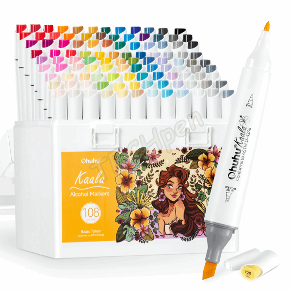 OHUHU Kaala Dual Tips Alcohol Art Markers- 108 Colors OHU-Y30-80405-48